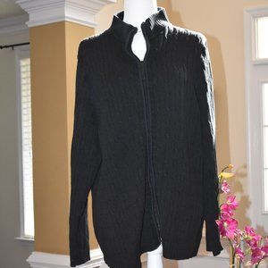 Black cable knit sweater